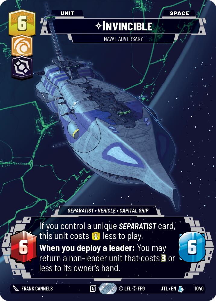 Invincible - Naval Adversary (1040) (Prestige) (1040) [Jump to Lightspeed] | Shuffle n Cut Hobbies & Games