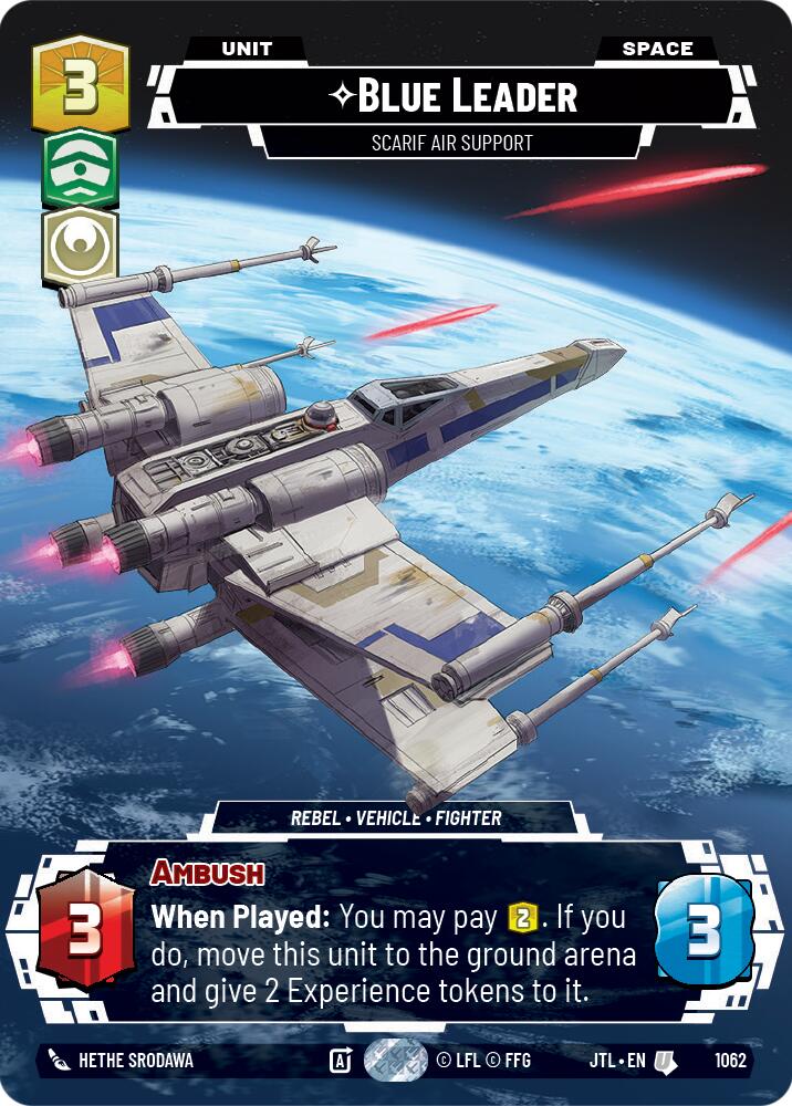 Blue Leader - Scarif Air Support (1062) (Prestige Foil) (1062) [Jump to Lightspeed] | Shuffle n Cut Hobbies & Games