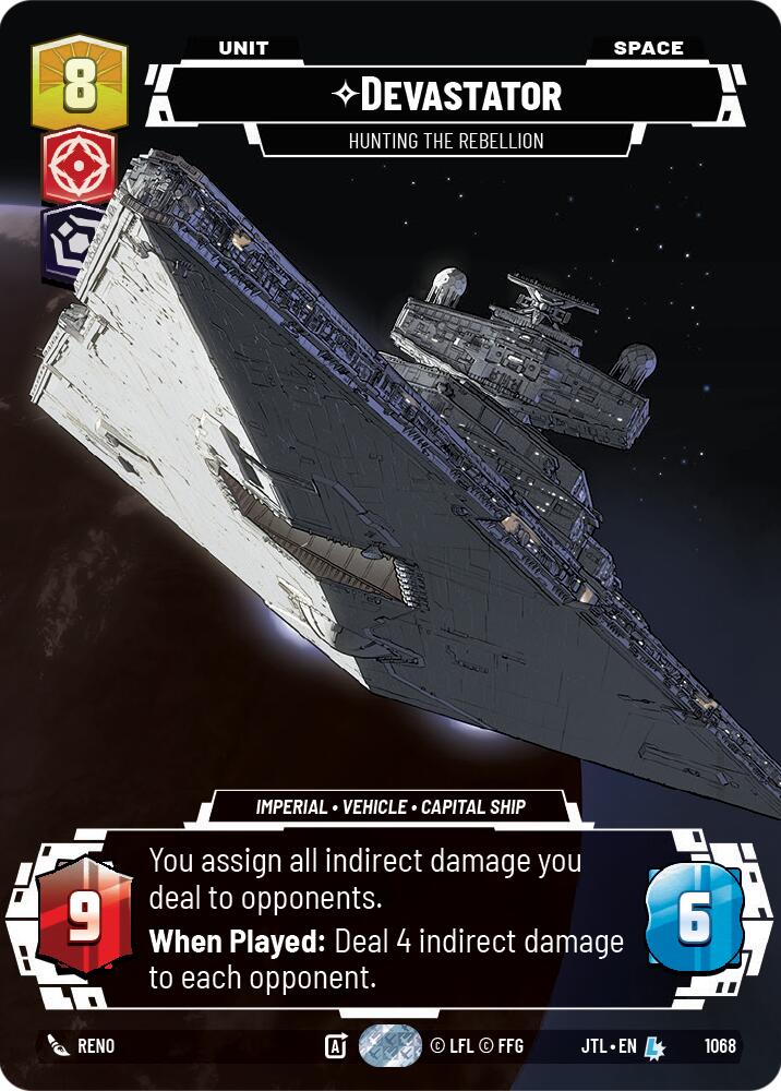 Devastator - Hunting the Rebellion (1068) (Prestige Foil) (1068) [Jump to Lightspeed] | Shuffle n Cut Hobbies & Games