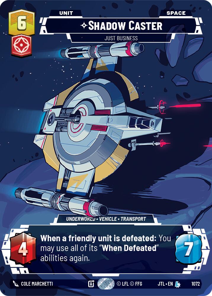 Shadow Caster - Just Business (1072) (Prestige Foil) (1072) [Jump to Lightspeed] | Shuffle n Cut Hobbies & Games