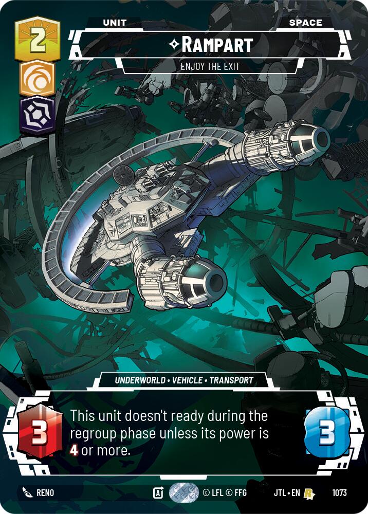 Rampart - Enjoy the Exit (1073) (Prestige Foil) (1073) [Jump to Lightspeed] | Shuffle n Cut Hobbies & Games