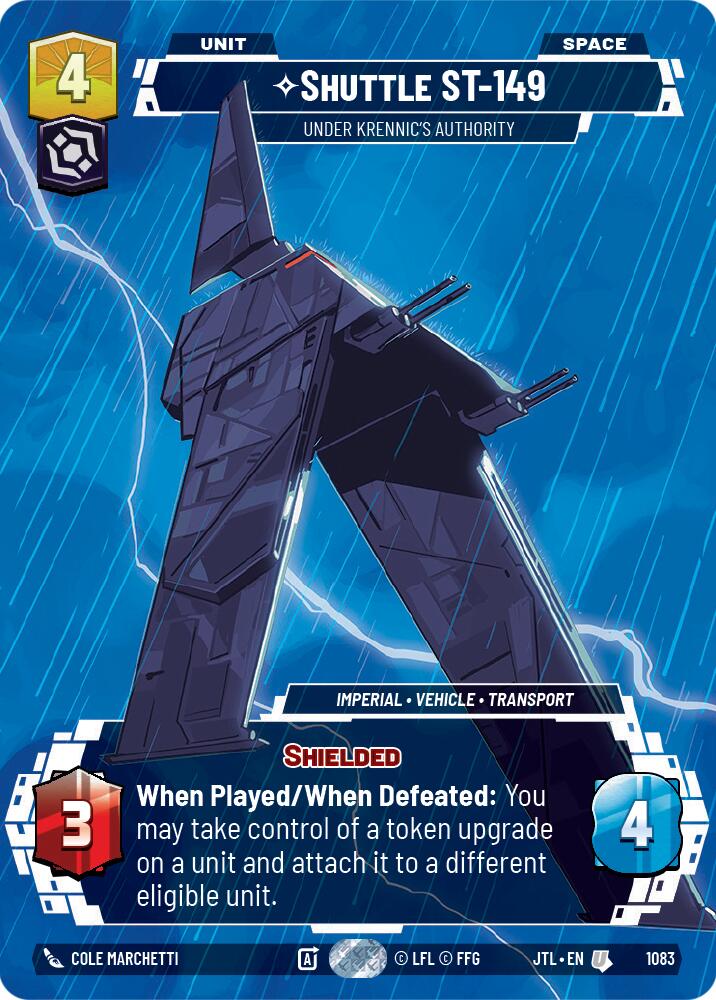 Shuttle ST-149 - Under Krennic's Authority (1083) (Prestige Foil) (1083) [Jump to Lightspeed] | Shuffle n Cut Hobbies & Games