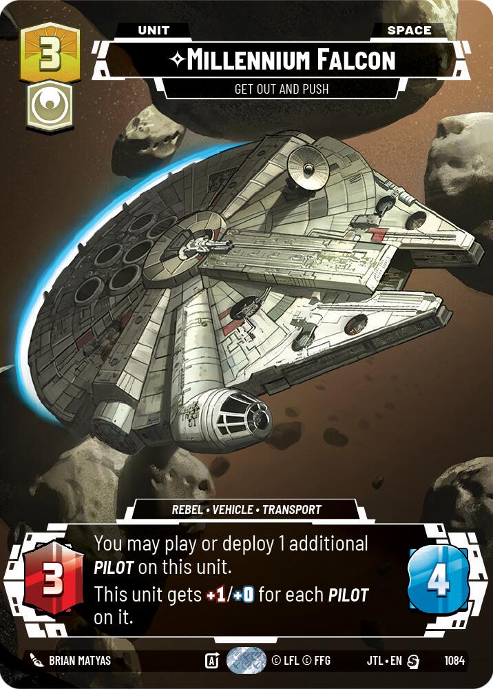 Millennium Falcon - Get Out And Push (1084) (Prestige Foil) (1084) [Jump to Lightspeed] | Shuffle n Cut Hobbies & Games