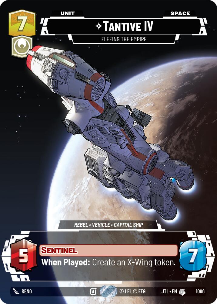 Tantive IV - Fleeing the Empire (1086) (Prestige Foil) (1086) [Jump to Lightspeed] | Shuffle n Cut Hobbies & Games