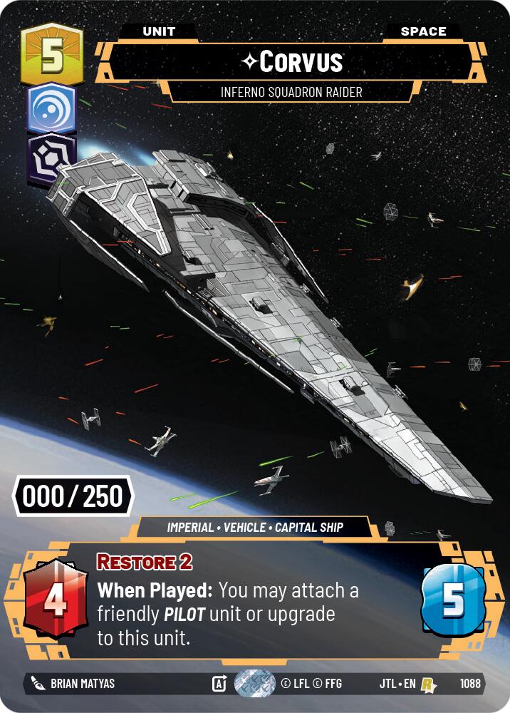 Corvus - Inferno Squadron Raider (1088) (Serialized) (1088) [Jump to Lightspeed] | Shuffle n Cut Hobbies & Games