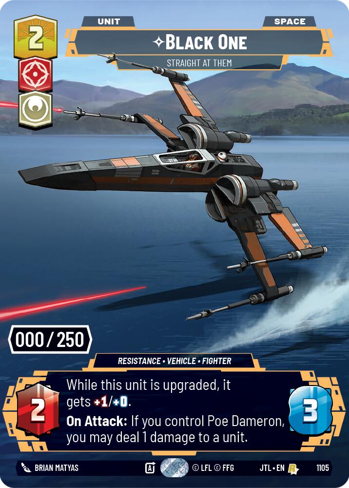 Black One - Straight At Them (1105) (Serialized) (1105) [Jump to Lightspeed] | Shuffle n Cut Hobbies & Games