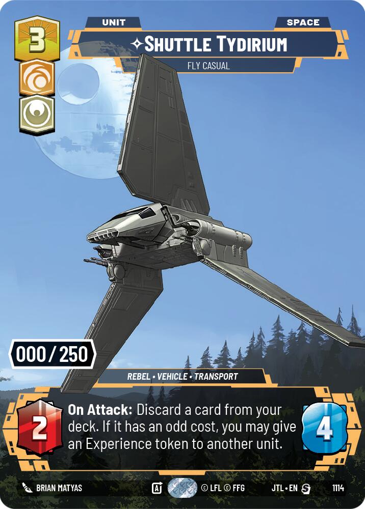 Shuttle Tydirium - Fly Casual (1114) (Serialized) (1114) [Jump to Lightspeed] | Shuffle n Cut Hobbies & Games