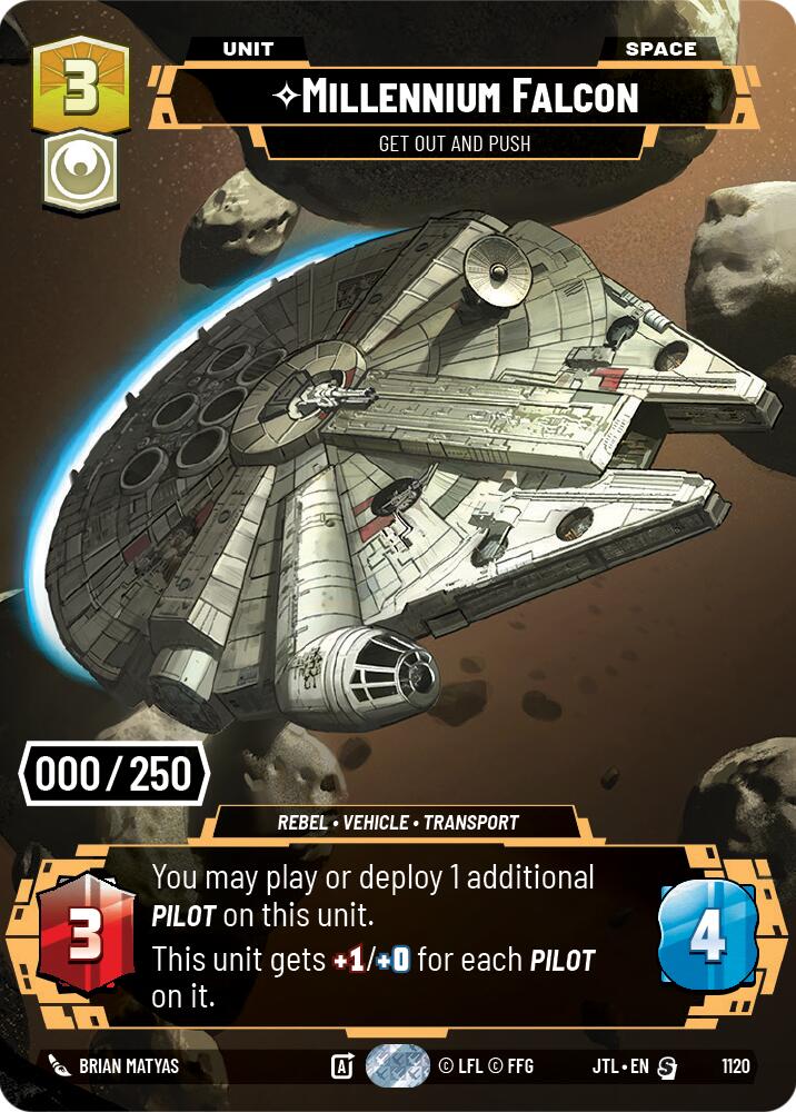 Millennium Falcon - Get Out And Push (1120) (Serialized) (1120) [Jump to Lightspeed] | Shuffle n Cut Hobbies & Games