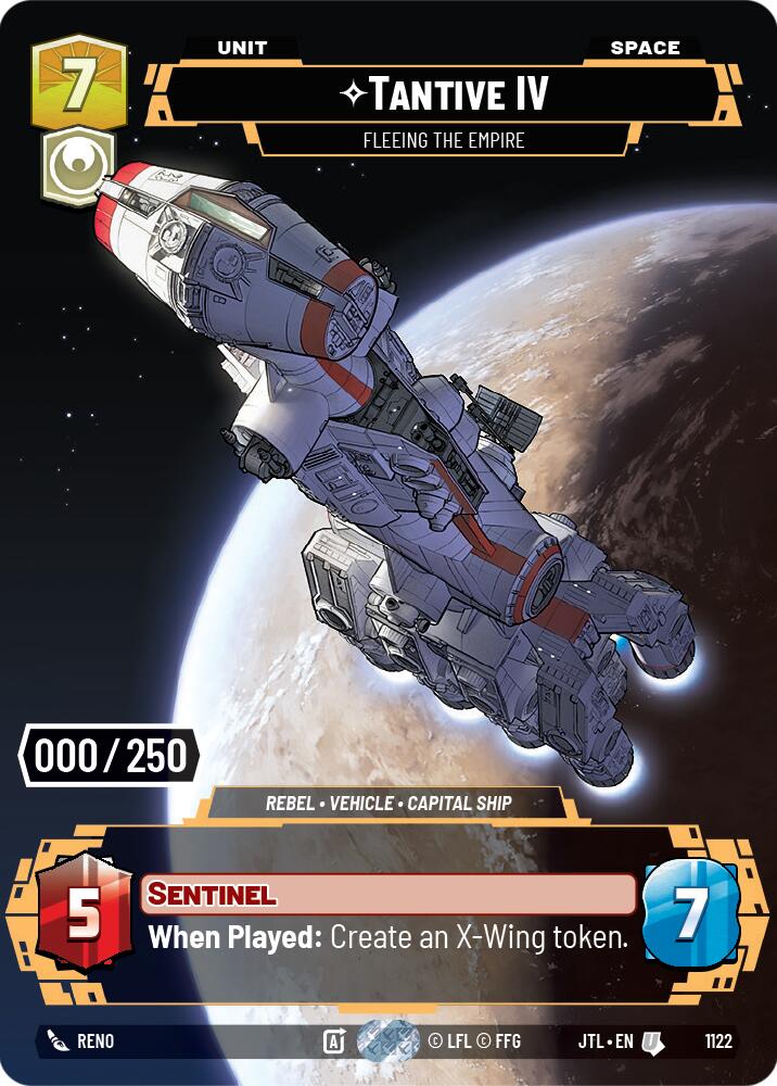 Tantive IV - Fleeing the Empire (1122) (Serialized) (1122) [Jump to Lightspeed] | Shuffle n Cut Hobbies & Games