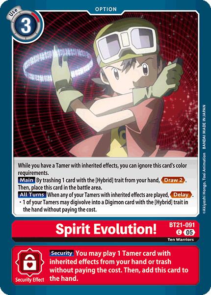 Spirit Evolution! [BT21-091] [World Convergence] | Shuffle n Cut Hobbies & Games