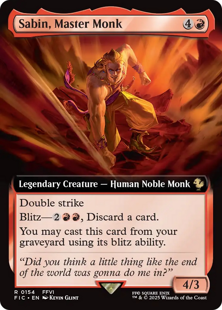 Sabin, Master Monk (Extended Art) [FINAL FANTASY Commander] | Shuffle n Cut Hobbies & Games