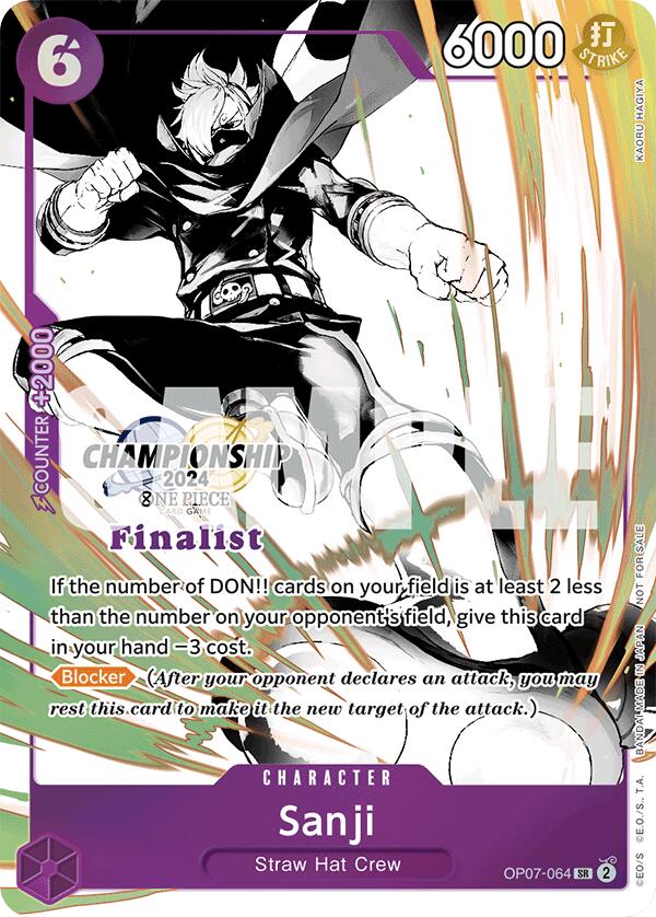 Sanji (Championship 2024 Card Set Vol. 2) [Finalist] [One Piece Promotion Cards] | Shuffle n Cut Hobbies & Games