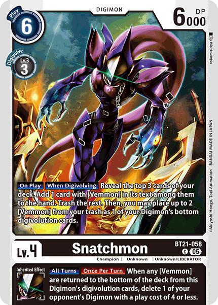 Snatchmon [BT21-058] [World Convergence] | Shuffle n Cut Hobbies & Games