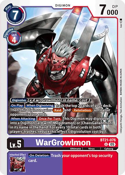 WarGrowlmon [BT21-076] [World Convergence] | Shuffle n Cut Hobbies & Games