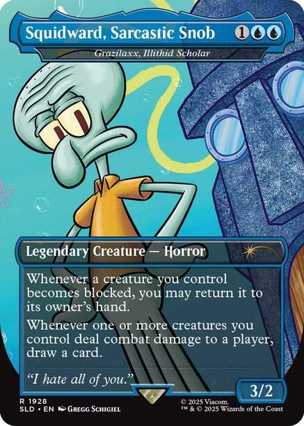 Squidward, Sarcastic Snob - Grazilaxx, Illithid Scholar [Secret Lair Drop Series] | Shuffle n Cut Hobbies & Games
