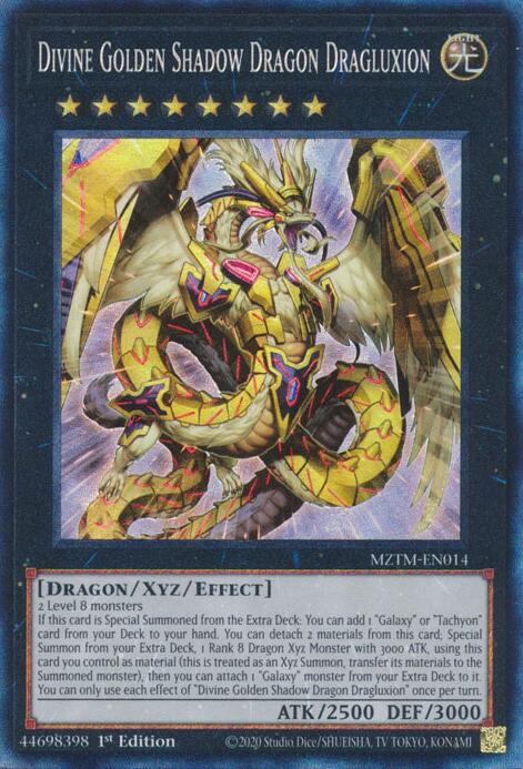Divine Golden Shadow Dragon Dragluxion (Collector's Rare) [MZTM-EN014] Collector's Rare | Shuffle n Cut Hobbies & Games