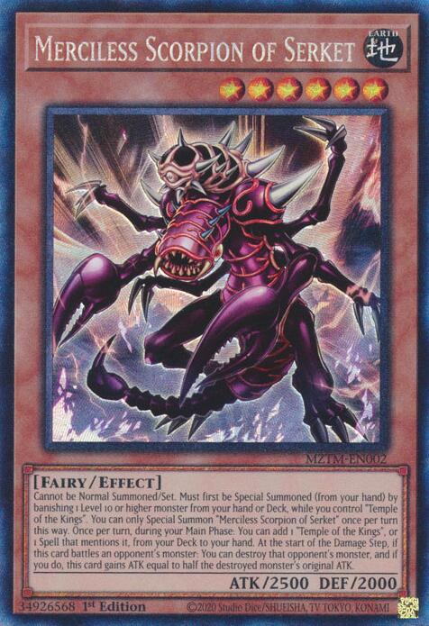 Merciless Scorpion of Serket (Collector's Rare) [MZTM-EN002] Ultra Rare | Shuffle n Cut Hobbies & Games