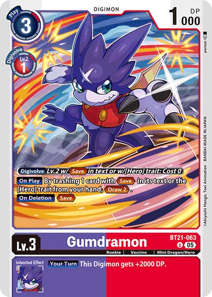 Gumdramon [BT21-063] [World Convergence] | Shuffle n Cut Hobbies & Games
