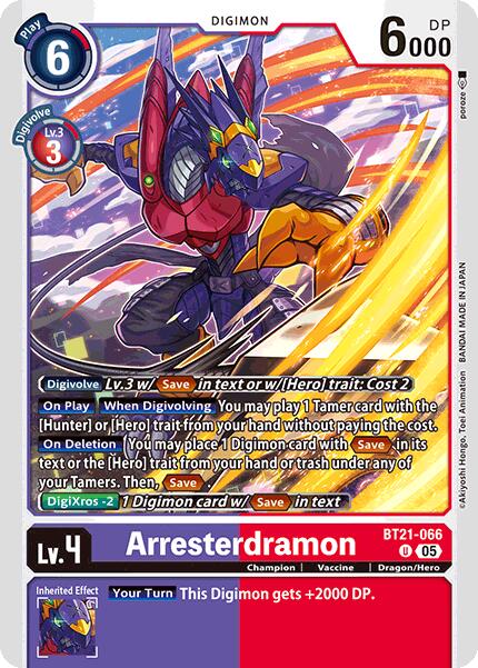 Arresterdramon [BT21-066] [World Convergence] | Shuffle n Cut Hobbies & Games