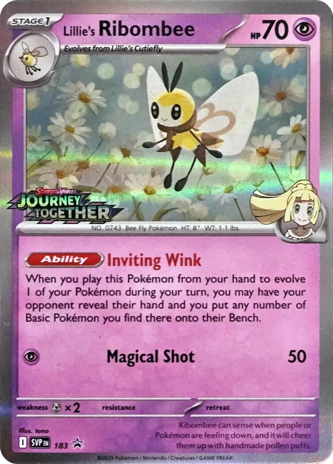 Lillie's Ribombee (183) [Scarlet & Violet: Black Star Promos] | Shuffle n Cut Hobbies & Games