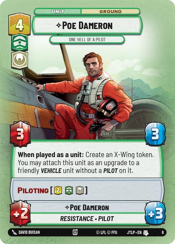 Poe Dameron - One Hell of a Pilot (6) (6) [Jump to Lightspeed: Weekly Play] | Shuffle n Cut Hobbies & Games