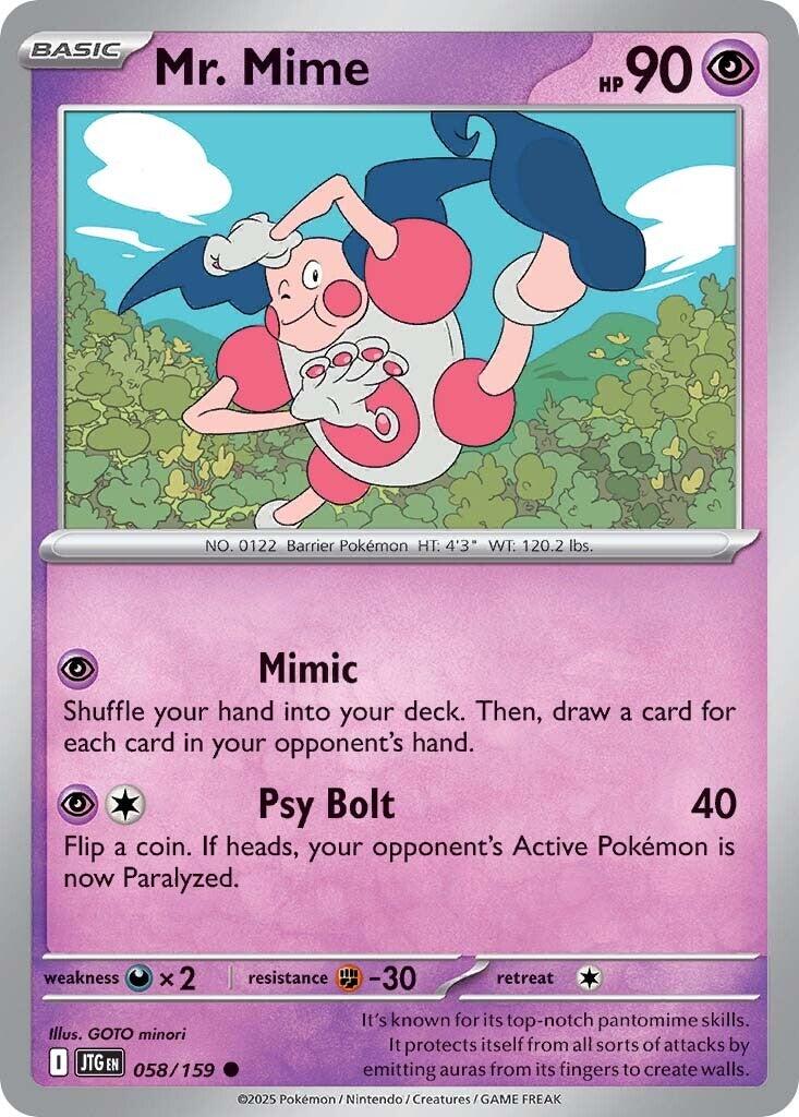 Mr. Mime (058/159) [Scarlet & Violet: Journey Together] | Shuffle n Cut Hobbies & Games