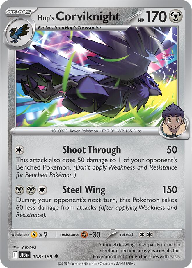 Hop's Corviknight (108/159) [Scarlet & Violet: Journey Together] | Shuffle n Cut Hobbies & Games
