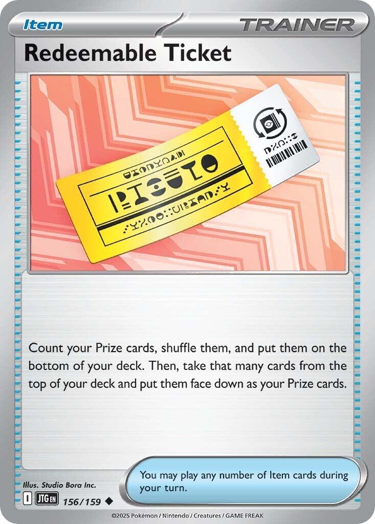 Redeemable Ticket (156/159) [Scarlet & Violet: Journey Together] | Shuffle n Cut Hobbies & Games