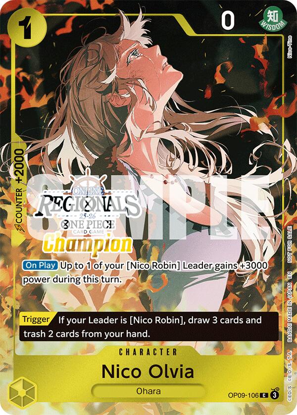 Nico Olvia (Offline Regional Champion Card Set 2025 Vol.1) [One Piece Promotion Cards] | Shuffle n Cut Hobbies & Games