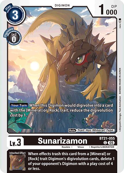 Sunarizamon [BT21-055] [World Convergence] | Shuffle n Cut Hobbies & Games