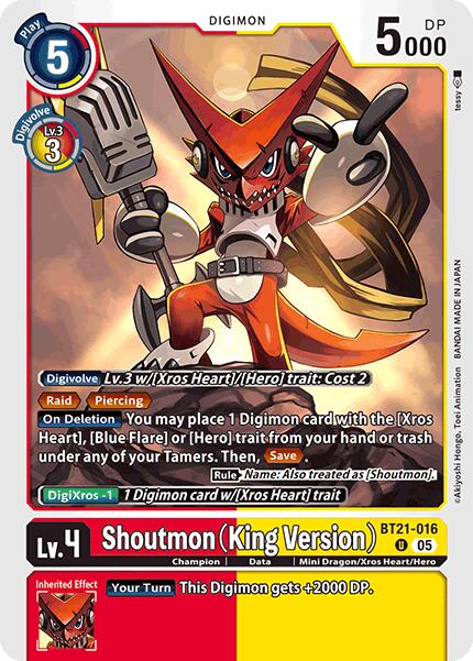 Shoutmon [BT21-016] (King Version) [World Convergence] | Shuffle n Cut Hobbies & Games