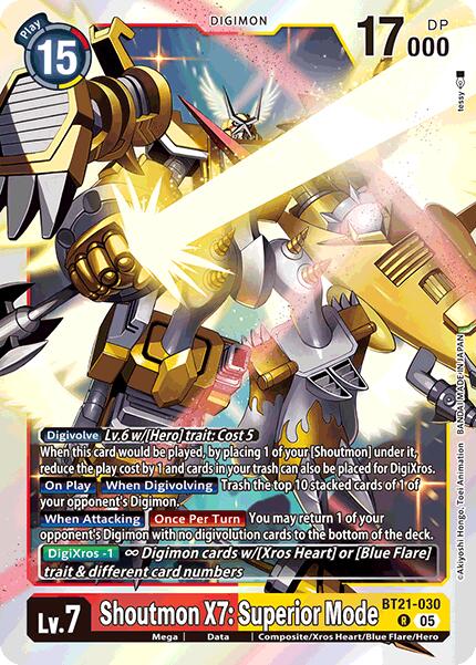 Shoutmon X7: Superior Mode [BT21-030] [World Convergence] | Shuffle n Cut Hobbies & Games