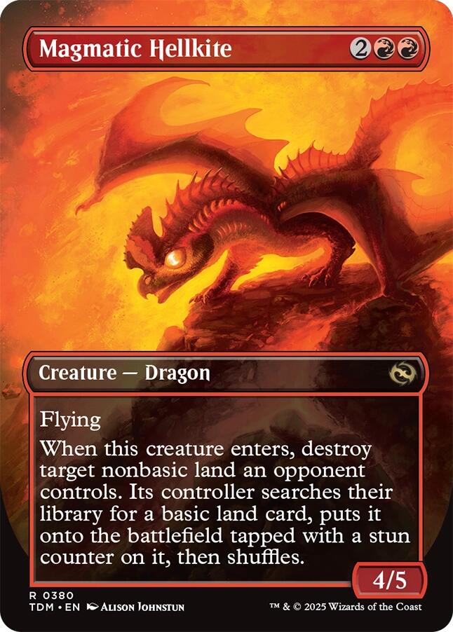 Magmatic Hellkite (Borderless) [Tarkir: Dragonstorm] | Shuffle n Cut Hobbies & Games