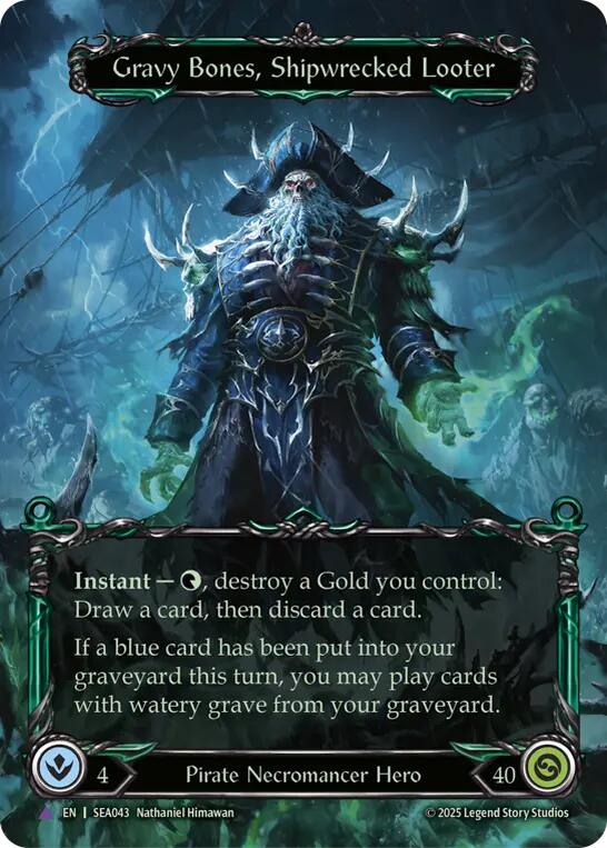 Gravy Bones, Shipwrecked Looter (Marvel) [SEA043] (High Seas)  Cold Foil | Shuffle n Cut Hobbies & Games
