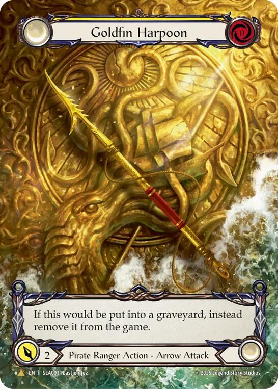 Goldfin Harpoon (Marvel) (Golden) [SEA093] (High Seas)  Cold Foil | Shuffle n Cut Hobbies & Games
