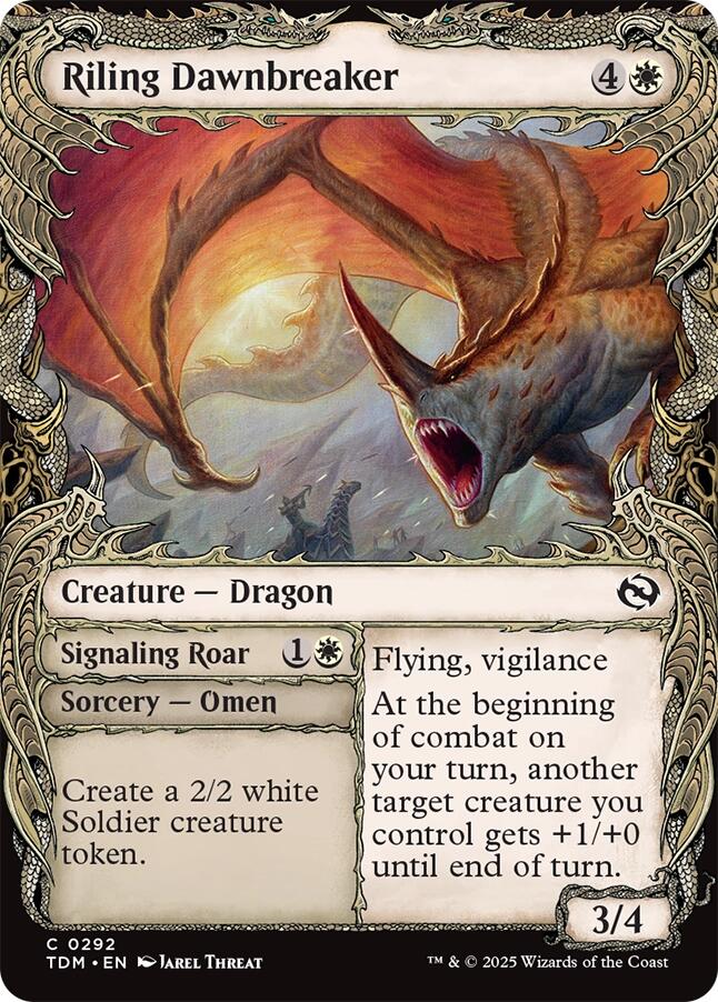 Riling Dawnbreaker (Showcase) [Tarkir: Dragonstorm] | Shuffle n Cut Hobbies & Games