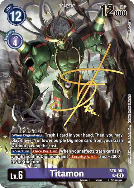 Titamon [BT6-081] (Signed) [World Convergence] | Shuffle n Cut Hobbies & Games