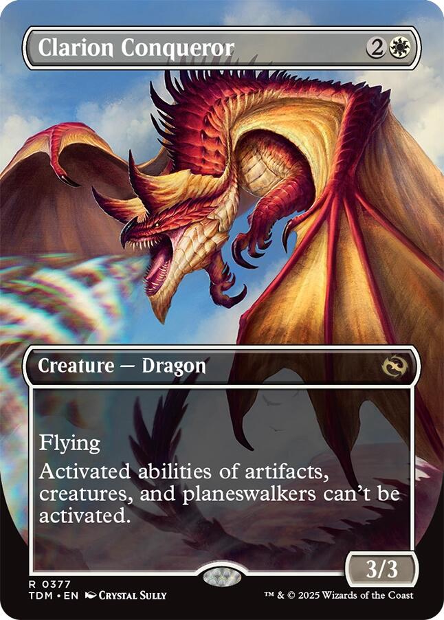 Clarion Conqueror (Borderless) [Tarkir: Dragonstorm] | Shuffle n Cut Hobbies & Games