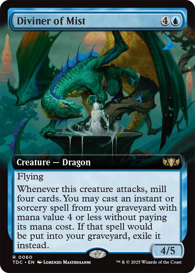 Diviner of Mist (Extended Art) [Tarkir: Dragonstorm Commander] | Shuffle n Cut Hobbies & Games
