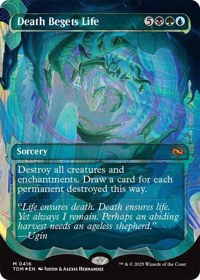 Death Begets Life (Showcase) (Halo Foil) [Tarkir: Dragonstorm] | Shuffle n Cut Hobbies & Games