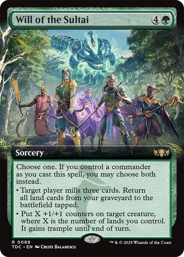 Will of the Sultai (Extended Art) [Tarkir: Dragonstorm Commander] | Shuffle n Cut Hobbies & Games