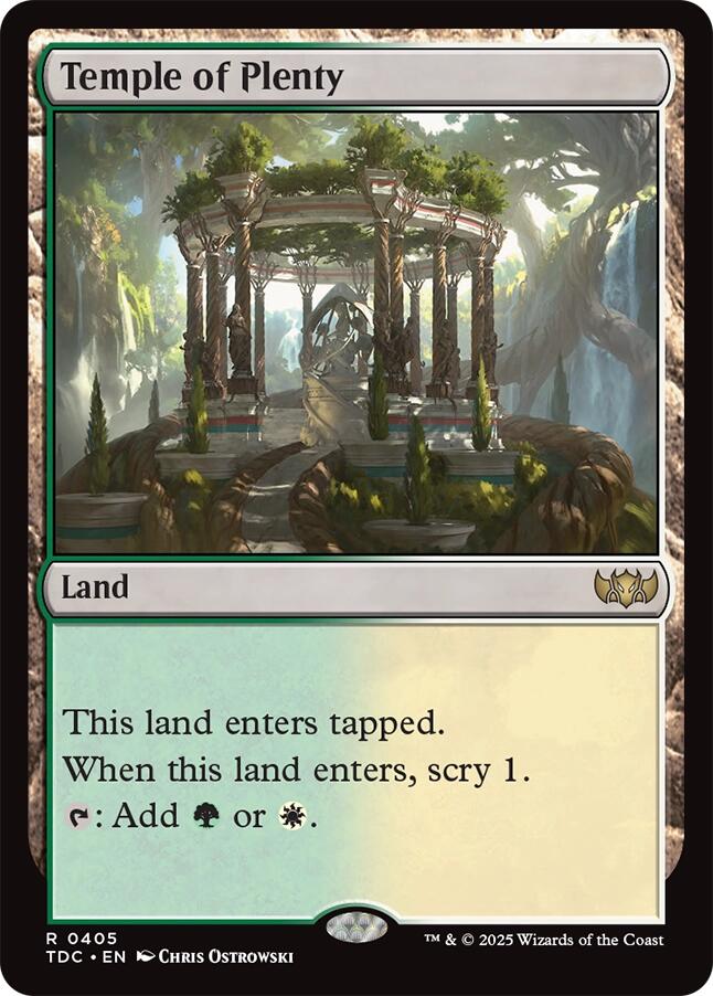 Temple of Plenty [Tarkir: Dragonstorm Commander] | Shuffle n Cut Hobbies & Games