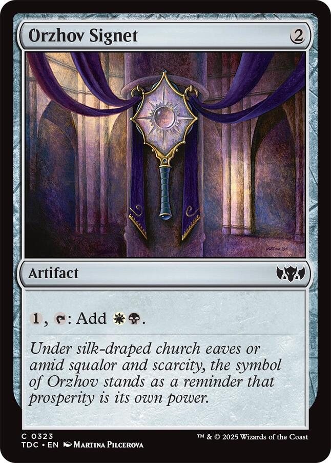 Orzhov Signet [Tarkir: Dragonstorm Commander] | Shuffle n Cut Hobbies & Games