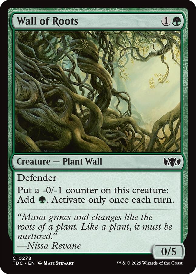 Wall of Roots [Tarkir: Dragonstorm Commander] | Shuffle n Cut Hobbies & Games