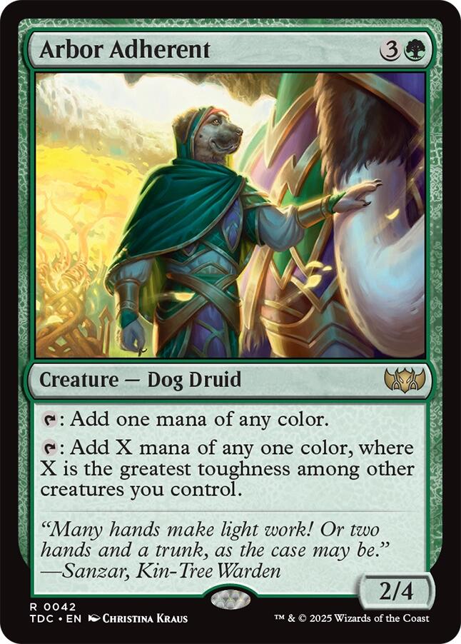 Arbor Adherent [Tarkir: Dragonstorm Commander] | Shuffle n Cut Hobbies & Games