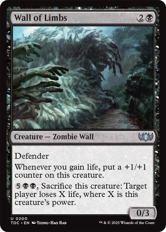 Wall of Limbs [Tarkir: Dragonstorm Commander] | Shuffle n Cut Hobbies & Games