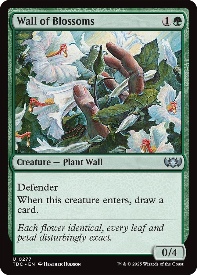 Wall of Blossoms [Tarkir: Dragonstorm Commander] | Shuffle n Cut Hobbies & Games