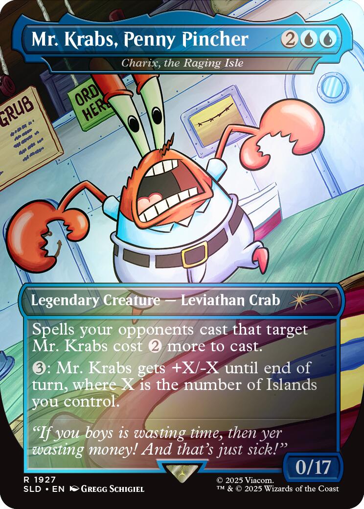 Mr. Krabs, Penny Pincher - Charix, the Raging Isle (Rainbow Foil) [Secret Lair Drop Series] | Shuffle n Cut Hobbies & Games