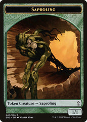 Saproling // Wurm Double-Sided Token [Ravnica Allegiance Guild Kit Tokens] | Shuffle n Cut Hobbies & Games