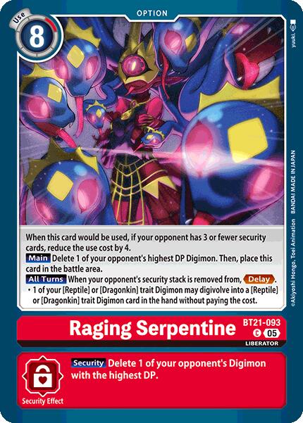 Raging Serpentine [BT21-093] [World Convergence] | Shuffle n Cut Hobbies & Games